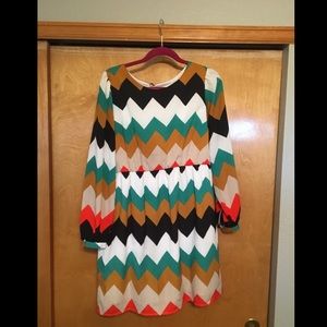 Chevron multicolored dress